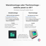 Carenuity SQ Panel Wandmontage oder Tischmontage mit Tablestand