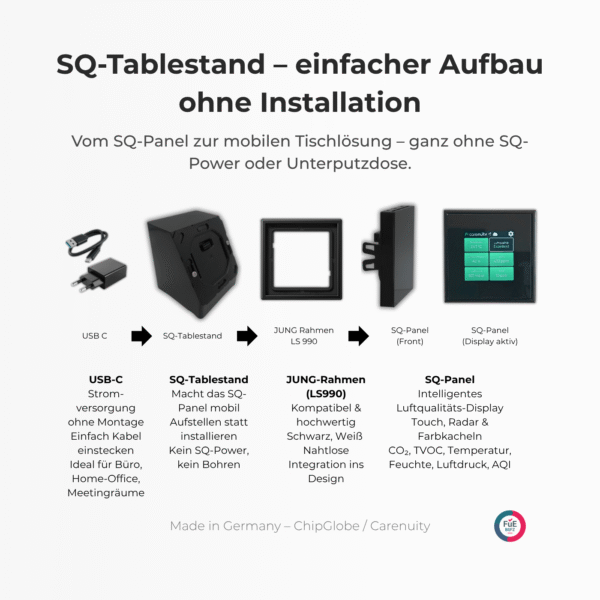 carenuity-SQ-Tablestand – einfacher Aufbau ohne Installation-4 Carenuity SQ Tablestand einfacher Aufbau ohne feste Installation