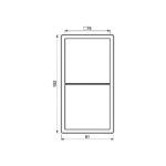 Carenuity SQ Frame JUNG LS 990 schwarz als Doppelrahmen Abmessungen
