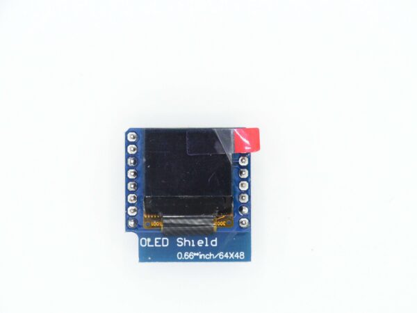 0.66 OLED Shield D1 Mini SSD1306 Display Frontansicht