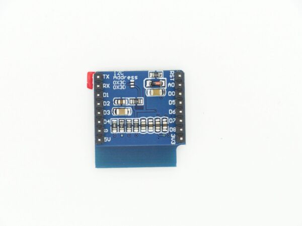 chipglobe-0-66-oled-shield-d1-mini-4 0.66" OLED Shield D1 Mini Rückseite Pins
