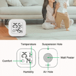 Digitales Mini Hygrometer Thermometer Anwendung im Raum