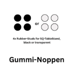 Gummifüße für Carenuity SQ Tablestand Varianten Schwarz Transparent