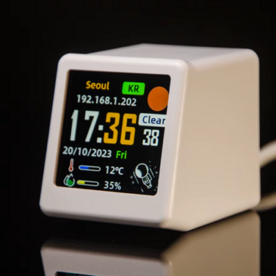 Mini WiFi Wetteruhr IPS Display Hauptbild