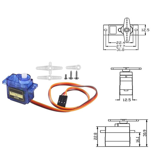 chipglobe-sg90-micro-servo-9g-4 SG90 Micro Servo 9g technische Zeichnung Maße
