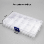 Sortimentskasten mit 15 Gittern transparent Produktansicht