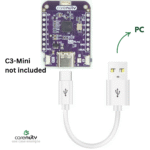USB C Kabel 10cm mit Mikrocontroller Verbindung