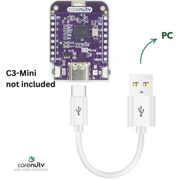 chipglobe-usb-c-kabel-10cm-7 USB C Kabel 10cm mit Mikrocontroller Verbindung