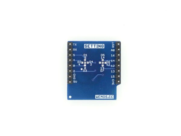 chipglobe-wemos-d1-mini-1-button-shield-4 Wemos D1 Mini 1-Button Shield Rückseite Pins und Layout