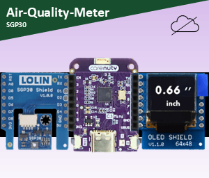 Installierbarer Air Quality Monitor im Carenuity Solution Builder mit SGP30 Sensor und C3 Mini