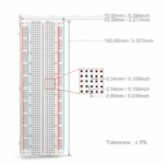 Breadboard 830 Point Anschlussbereich und Detailansicht