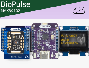 Installierbarer BioPulse Tester mit MAX30102 Sensor, C3 Mini und OLED Display im Carenuity Solution Builder