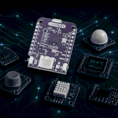 Carenuity C3 Mini IoT Entwicklungsboard mit Sensoren für Embedded Entwicklung und Prototyping
