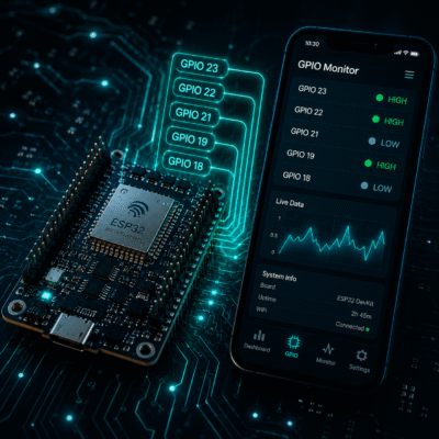 Carenuity Home Challenge Level 2 – ESP32 PCB und GPIO Monitoring mit Smartphone-App