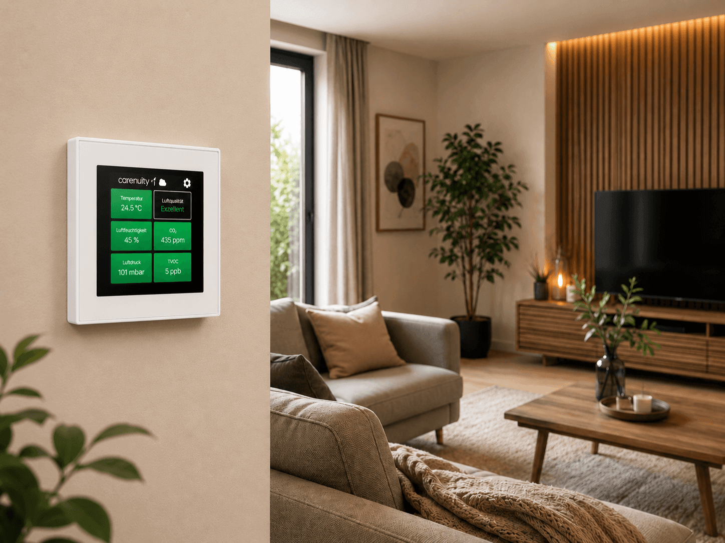 Carenuity Starterkit Wand Weiß als Smart Building Komplettlösung
