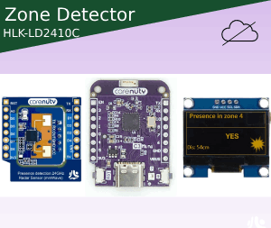 Installierbarer Zone und Presence Detector mit HLK-LD2410C Radar Sensor und C3 Mini im Carenuity Solution Builder
