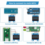 .3 OLED Display Modul 128x64 SH1106 Anschluss Übersicht I2C SPI