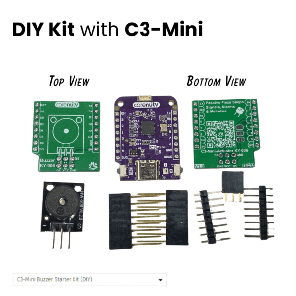 chipglobe-piezo-buzzer-starter-kit-esp32-c3-mini-2 Passiver Piezo Buzzer DIY Komponenten Set