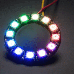 RGB LED Ring-12 WS2812 Farbig angeschlossen
