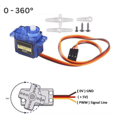 Chipglobe sg90 micro servo 9g 0-360