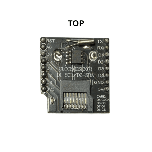 D1-C3 Data Logger Shield RTC + MicroSD for C3-Mini Sensors_view02 D1 Mini Datenlogger Shield with Micro-SD on bottom