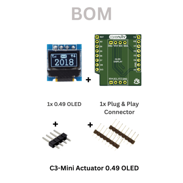 0.49″ OLED Display für D1 Mini & C3 Mini (5) 0.49″ OLED Display für D1 Mini & C3 Mini