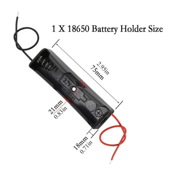 18650 Batteriehalter mit Anschlusskabel 150mm (10) 18650 Batteriehalter mit Anschlusskabel 150mm