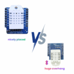 DHT22 DHT Pro Shield C3 Mini Carenuity – Optimierte Sensor-Platzierung im Vergleich zur alten Version