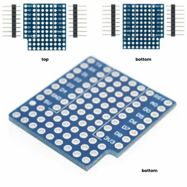 ProtoBoard Shield für WEMOS D1 C3 Mini (6) ProtoBoard Shield für WEMOS D1 C3 Mini