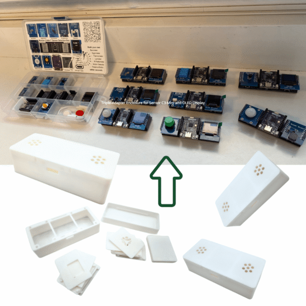 Triple-Adapter Gehäuse für Sensor C3-Mini and OLED Display