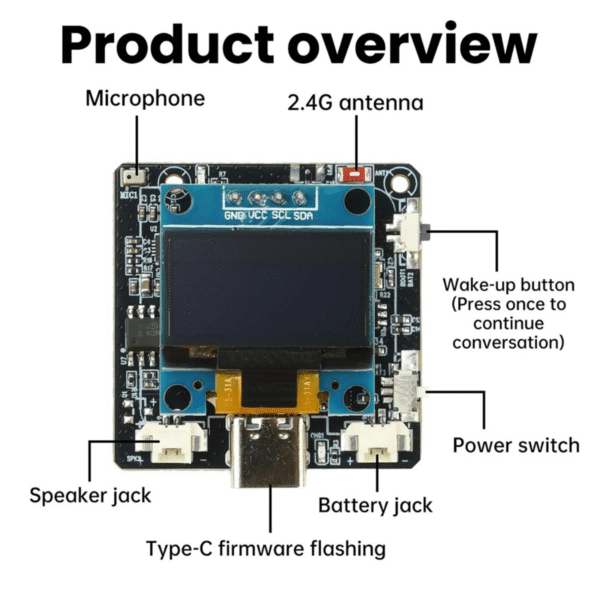 carenuity_esp32-c3-ai-voice-board-4 ESP32-C3 AI Voice Assistant DeepSeek XiaoZhi Overview