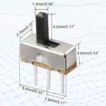 Micro-Slide-Switch SS-12D00 Vertikal 3-Pin 12V Details