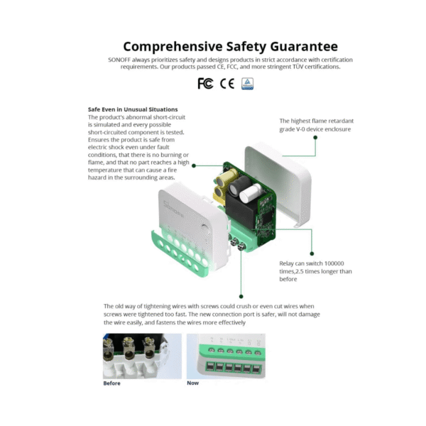 carenuity_sonoff-minir4m-8 SONOFF MINIR4M Matter WLAN Smart-Relais 10A Unterputz