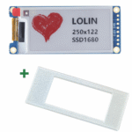 e-Paper Display Shield 2.13″ with optional enclosure