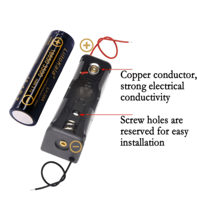18650 Battery Set with Battery Holder